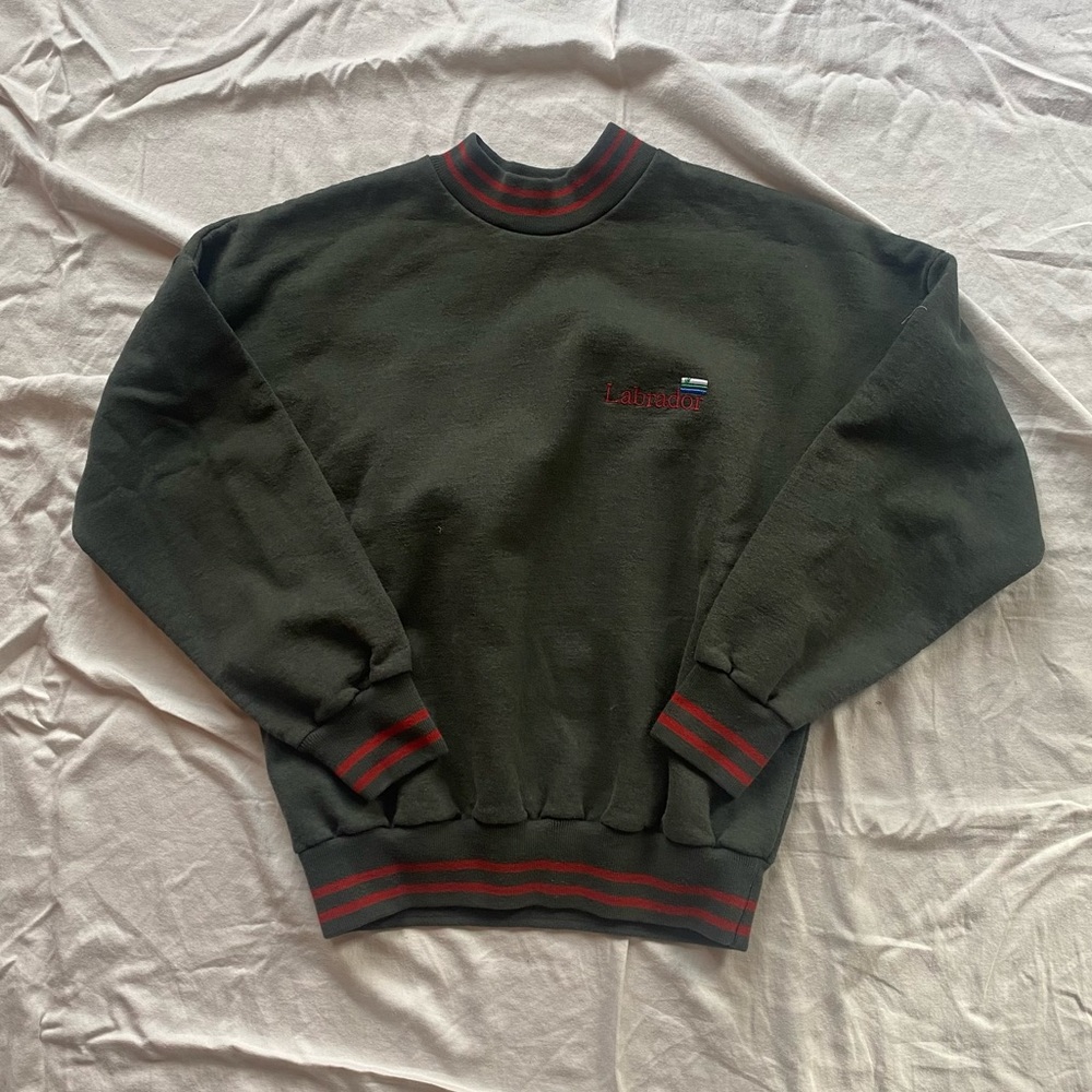 vintage forest green labrador sweatshirt